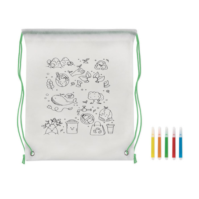 Sac cordon à colorier Carrydraw 