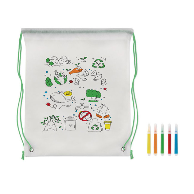 Sac cordon à colorier Carrydraw 