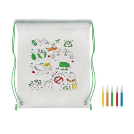 Sac cordon à colorier Carrydraw 