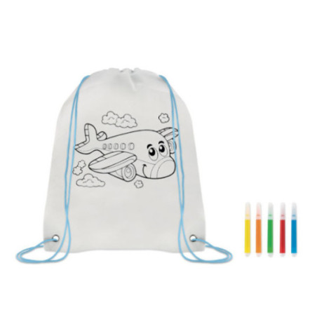Sac cordon à colorier Carrydraw 