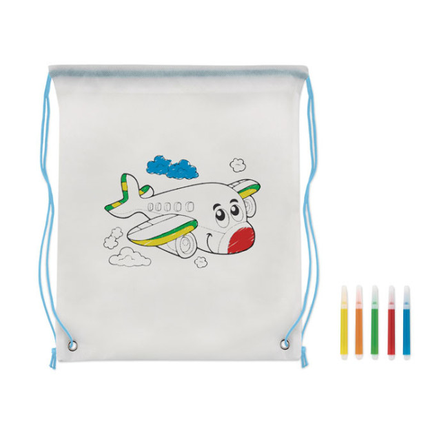 Sac cordon à colorier Carrydraw 