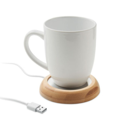 Chauffe-tasse personnalisé en bambou Muglet 