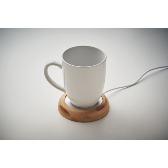 Chauffe-tasse personnalisé en bambou Muglet 