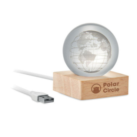 Globe LED en verre personnalisable Globe Light 
