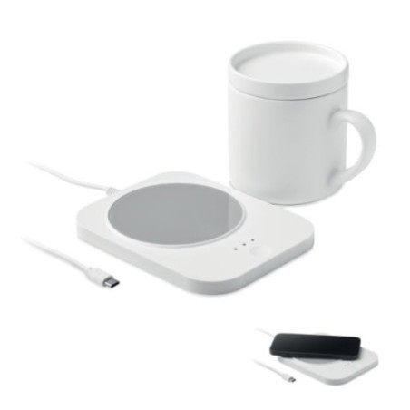 Chargeur sans fil chauffe tasse et mug en céramique 250 ml 