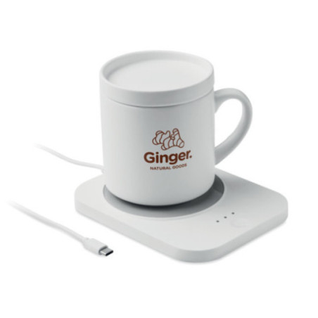 Chargeur sans fil chauffe tasse et mug en céramique 250 ml 