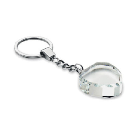 Porte-clés personnalisé en verre Heartward 