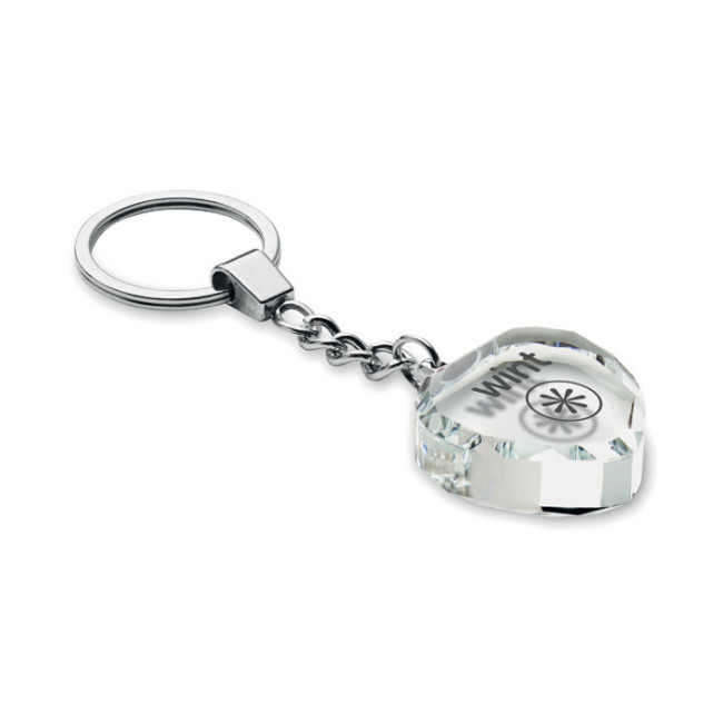 Porte-clés personnalisé en verre Heartward 