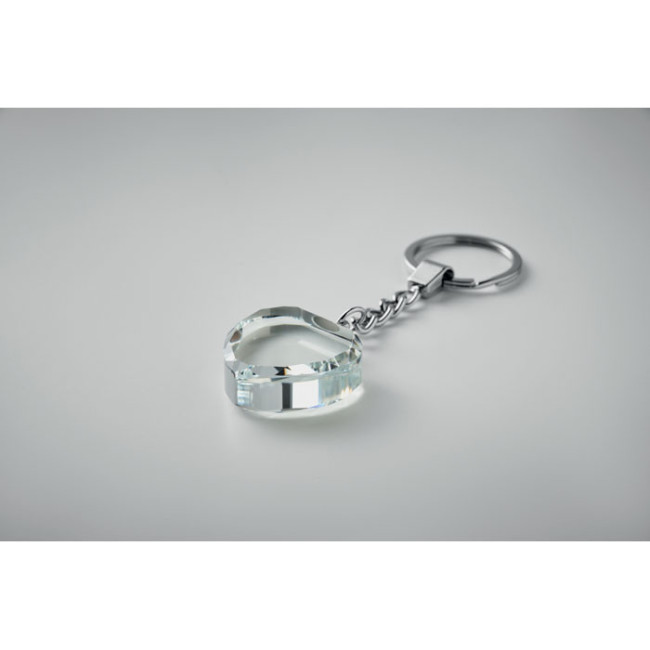 Porte-clés personnalisé en verre Heartward 