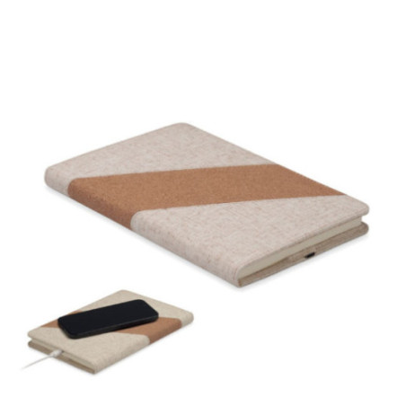 Carnet A5 avec chargeur induction Cortona 