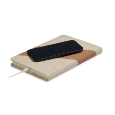 Carnet A5 avec chargeur induction Cortona 