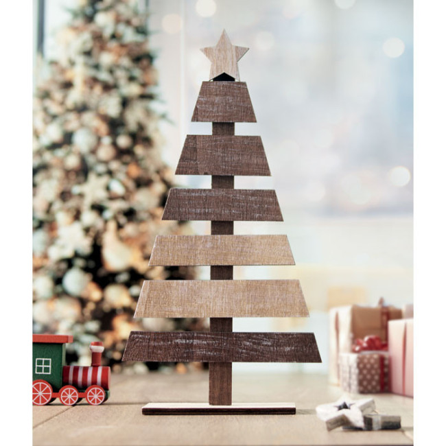 Sapin de Noël personnalisé en bois Puinen 