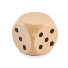 Dé personnalisable en bois...