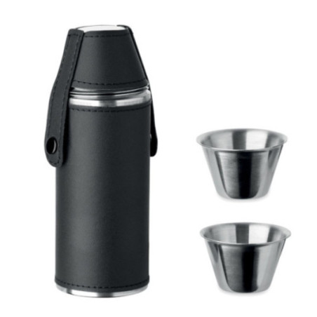 Gourde personnalisée avec gobelets Cocoon 230 ml 