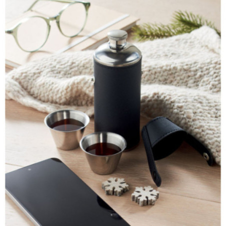 Gourde personnalisée avec gobelets Cocoon 230 ml 