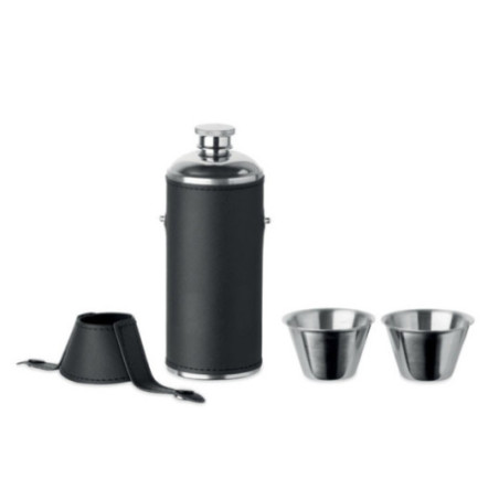 Gourde personnalisée avec gobelets Cocoon 230 ml 