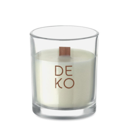 Bougie personnalisée en cire végétale Kivas Wood 