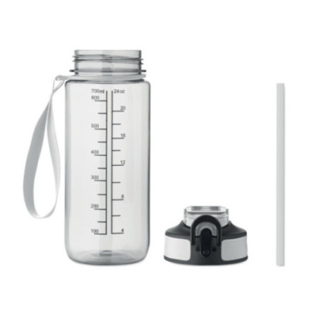 Gourde de sport graduée en RPET Enkel 700 ml 
