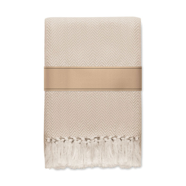 Couverture personnalisée à franges Ammos 