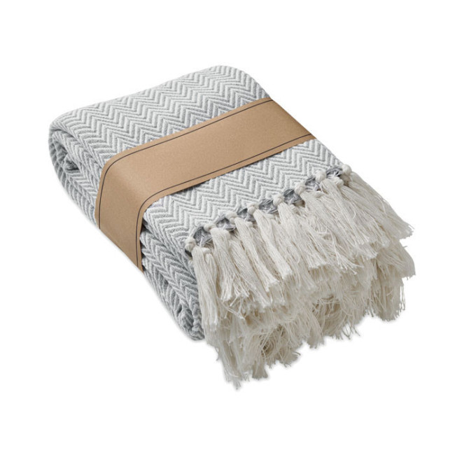 Couverture personnalisée à franges Ammos 