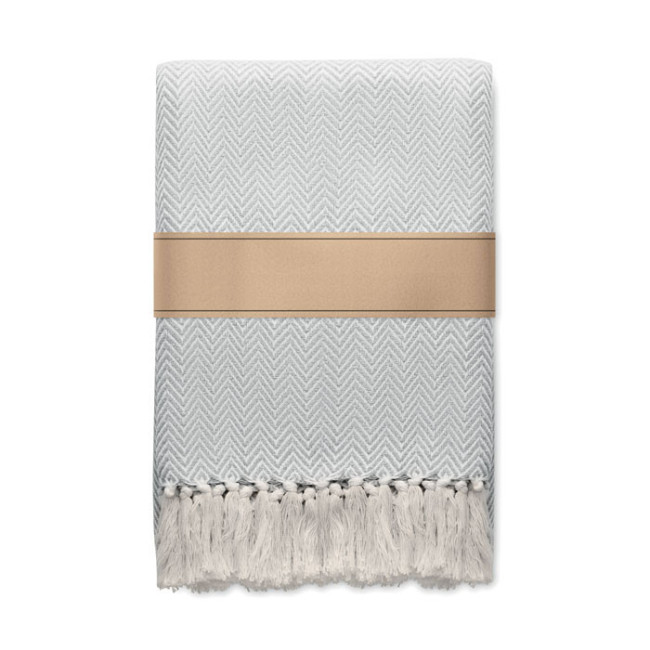 Couverture personnalisée à franges Ammos 