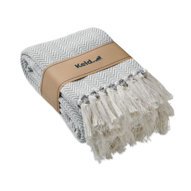 Couverture personnalisée à franges Ammos 