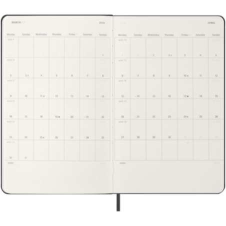 Agenda hebdomadaire horizontal Moleskine ® L 