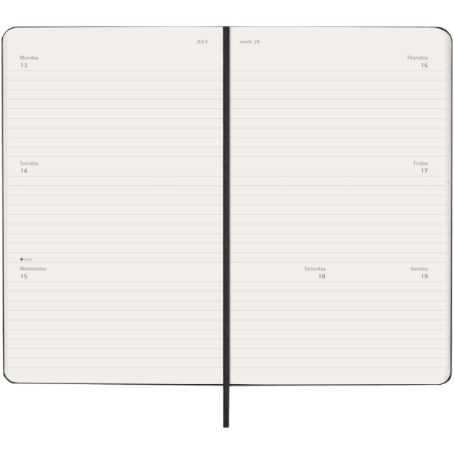 Agenda hebdomadaire horizontal Moleskine ® L 