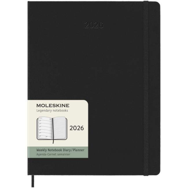 Agenda hebdomadaire 2026 Moleskine ® XL 