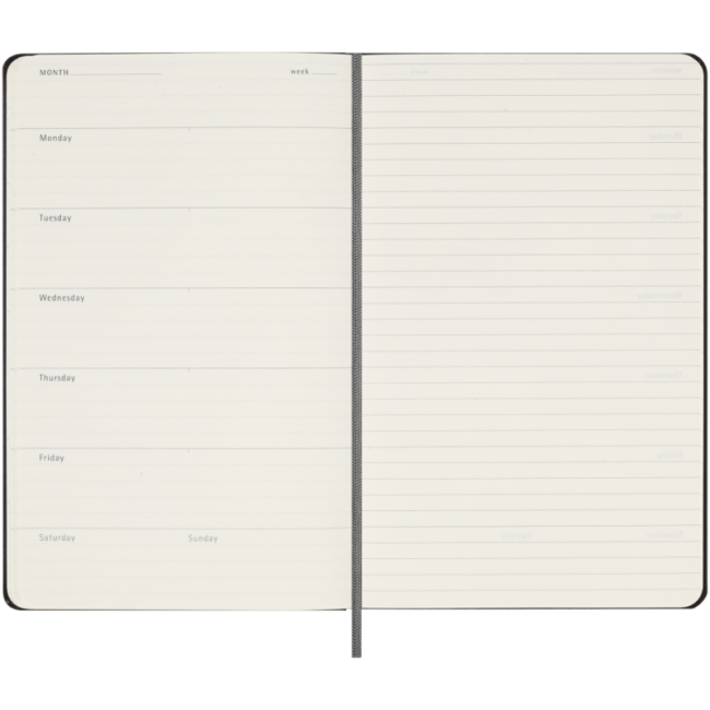 Agenda hebdomadaire non daté Moleskine ® L 