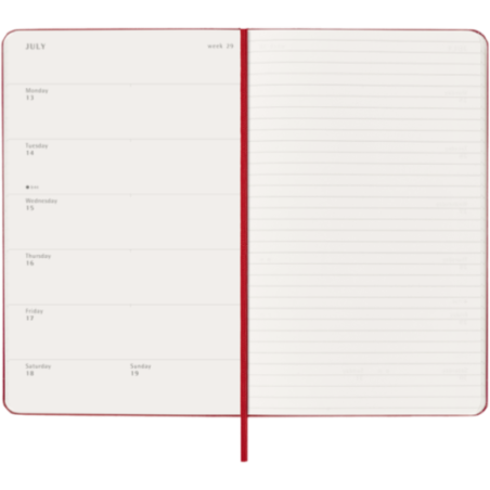 Agenda hebdomadaire 12 mois Moleskine ® L 