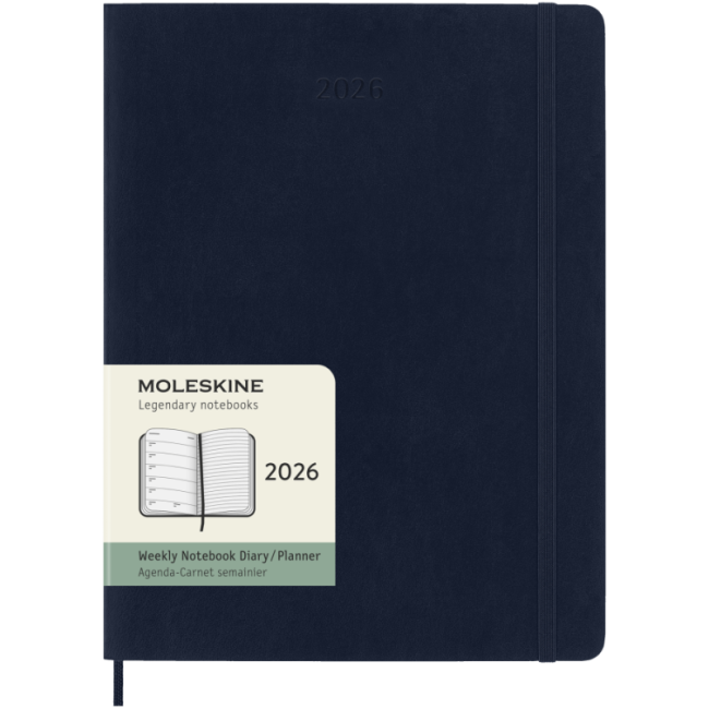 Agenda 12 mois à couverture souple Moleskine ® XL 