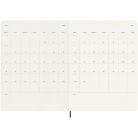 Agenda 12 mois à couverture souple Moleskine ® XL 