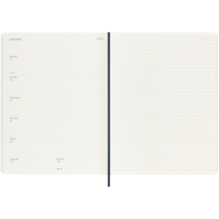Agenda 12 mois à couverture souple Moleskine ® XL 