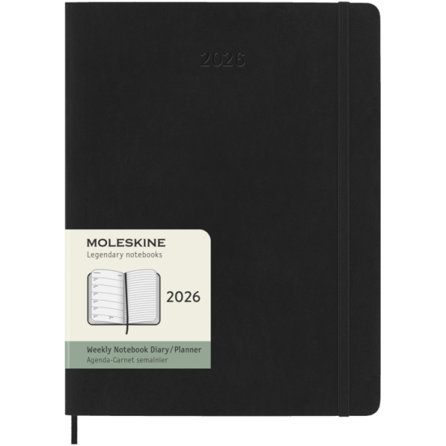 Agenda 12 mois à couverture souple Moleskine ® XL 