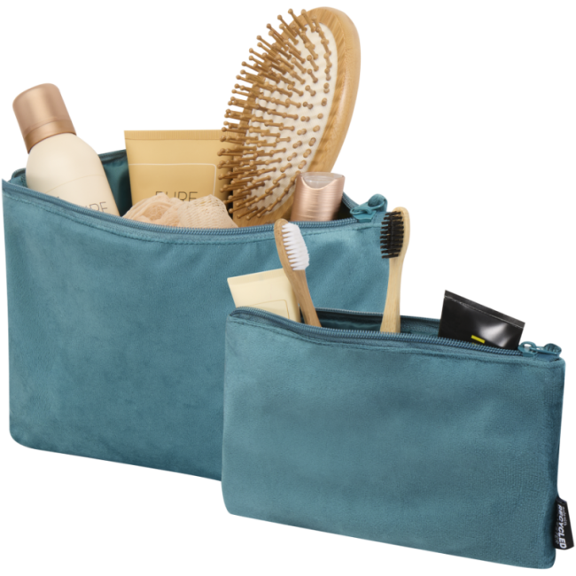Set de 2 trousses de toilette en velvet gomme Swift 