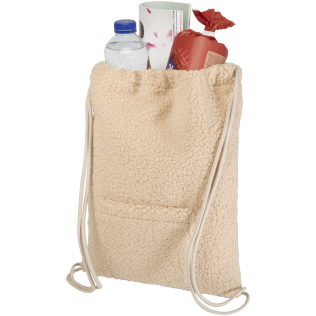 Sac à dos cordon personnalisé en sherpa Bear 