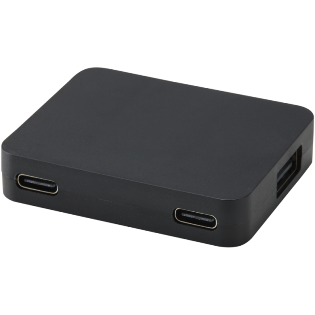 Hub USB personnalisé en plastique recyclé Gaia 