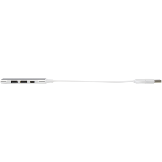 Hub USB personnalisable en aluminium recyclé Alkaid 