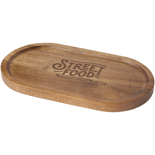 Plateau de service personnalisé en acacia Edge 
