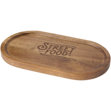 Plateau de service personnalisé en acacia Edge 