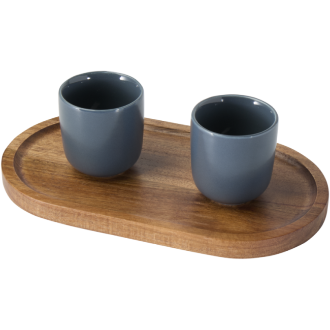 Plateau de service personnalisé en acacia Edge 