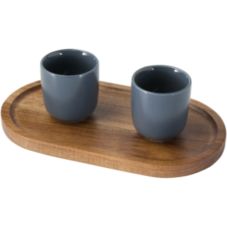 Plateau de service personnalisé en acacia Edge 