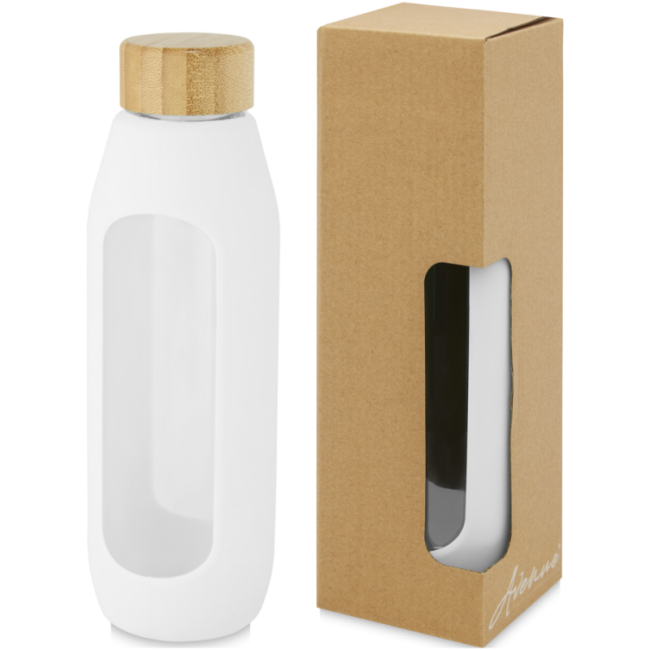 Gourde publicitaire en verre borosilicate Tidan 600 ml 