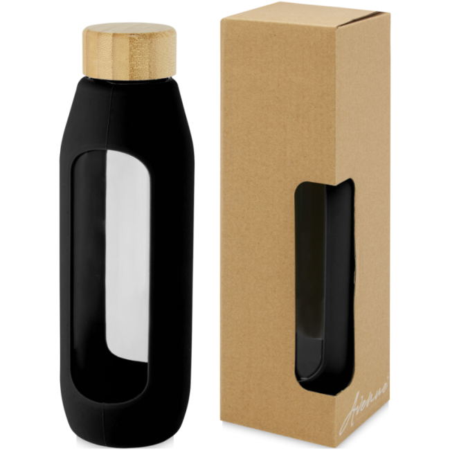 Gourde publicitaire en verre borosilicate Tidan 600 ml 