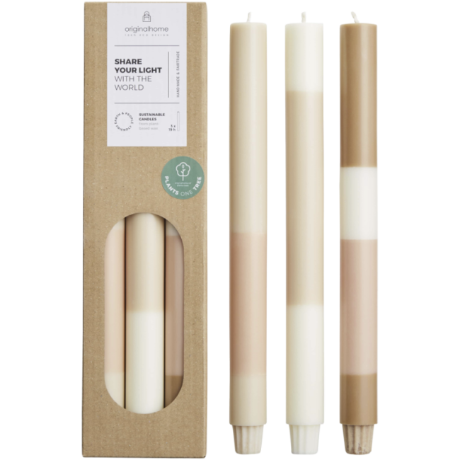 Lot de 4 bougies d’aspect craie Originalhome 