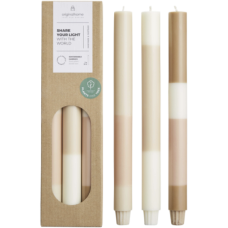 Lot de 4 bougies d’aspect craie Originalhome 