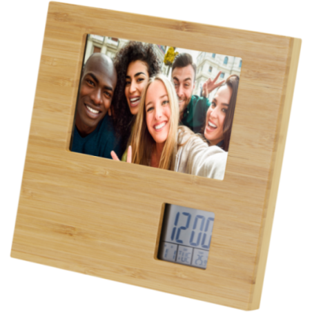 Cadre photo en bambou avec thermomètre Sasa 