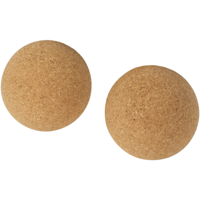 Set de 2 balles de yoga personnalisées en liège Trikona 