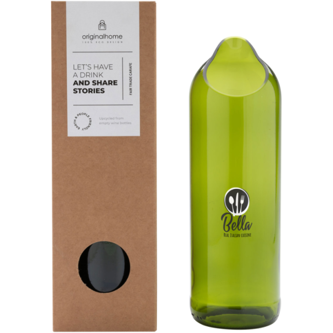 Carafe personnalisée en verre recyclé Originalhome 750 ml 